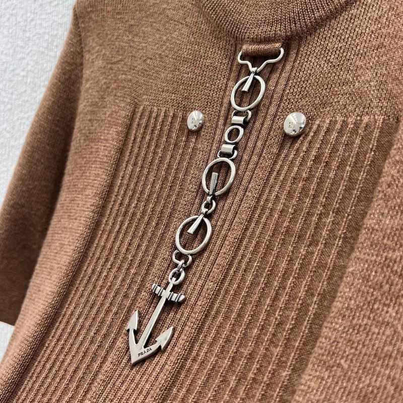 Prada short-sleeve sweater with anchor detail