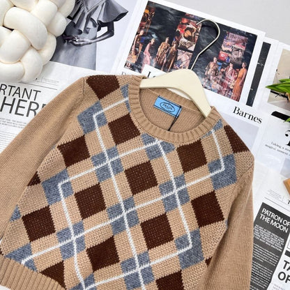Prada Argyle cashmere sweater