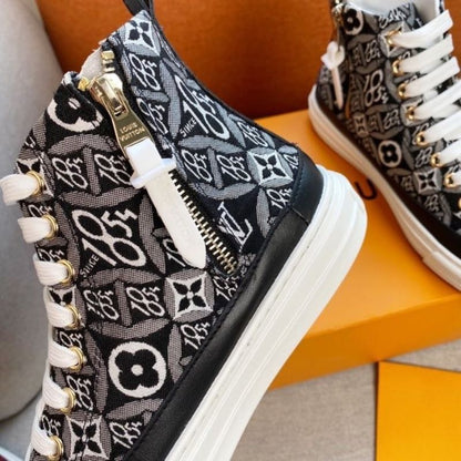 Louis Vuitton Stellar Sneaker Boot in the black monogram canvas