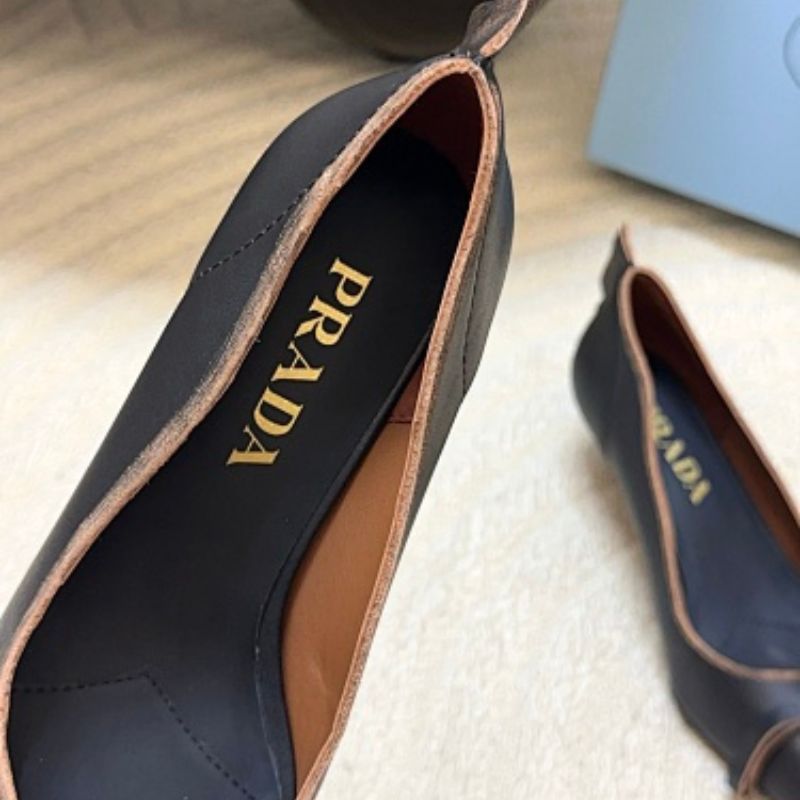 Prada Antiqued Leather Pumps