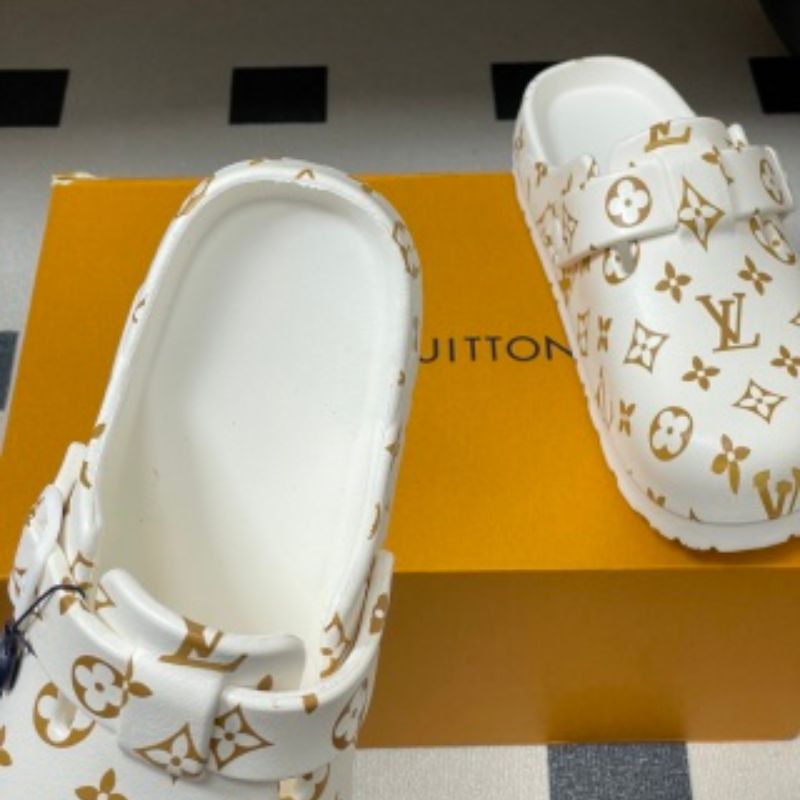 Louis Vuitton LV Cosy Flat Comfort Clogs in white