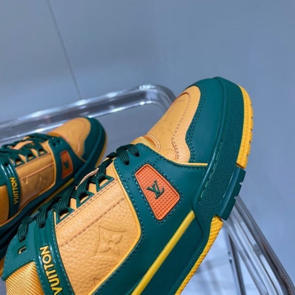 Louis Vuitton Trainer Green Orange Men's.