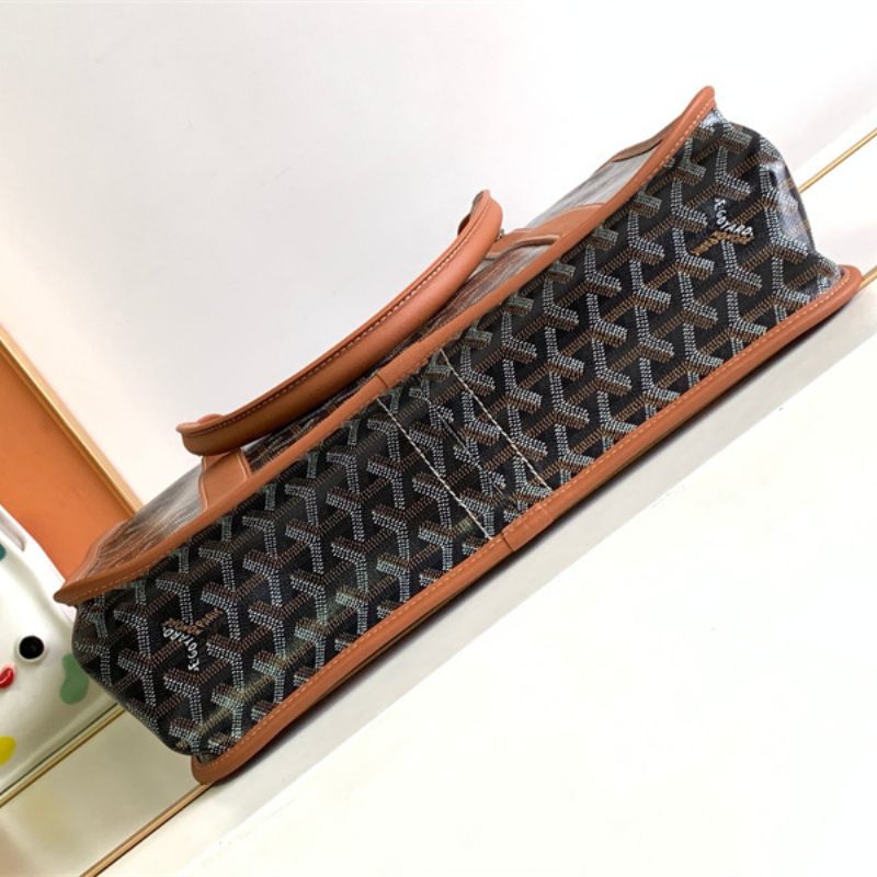 Goyard Bourgogne bag  in the classic black and tan color combination