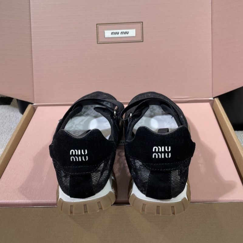 Miu Miu Mesh Fabric Ballerinas,