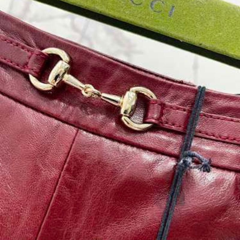 Gucci Leather Pant with Horsebit