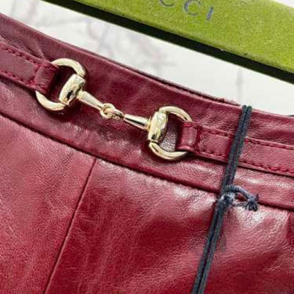 Gucci Leather Pant with Horsebit