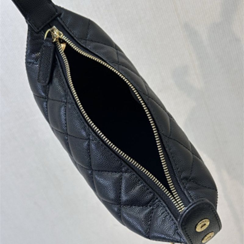 Chanel Classic Quilted Hobo Clutch on Chain.