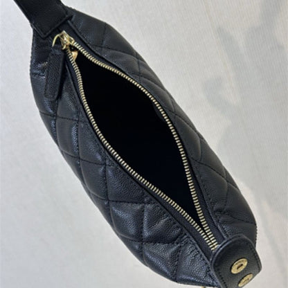 Chanel Classic Quilted Hobo Clutch on Chain.