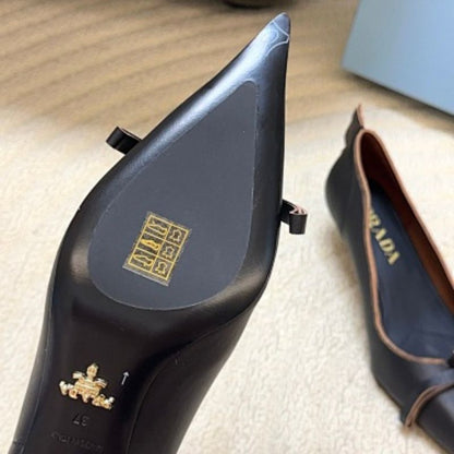 Prada Antiqued Leather Pumps