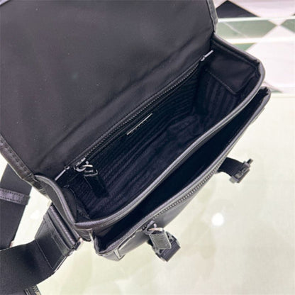 Prada Medium Re-Nylon and Saffiano Leather Messenger Bag.