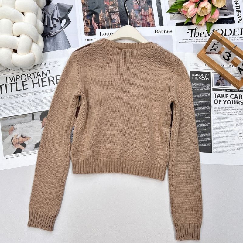 Prada Argyle cashmere sweater