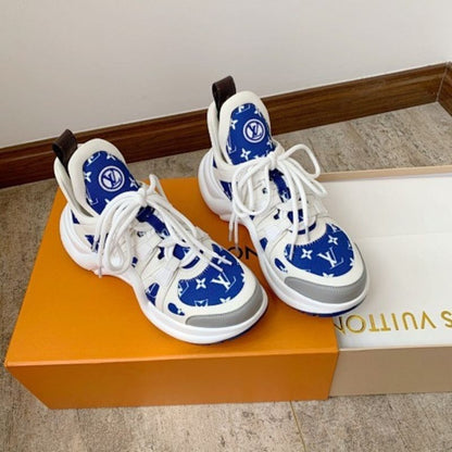 Louis Vuitton LV Archlight Sneakers in the white and blue Monogram