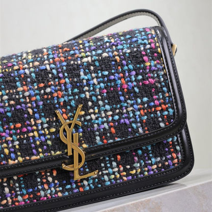 Saint Laurent Solferino Small Satchel Bag in a multicolor