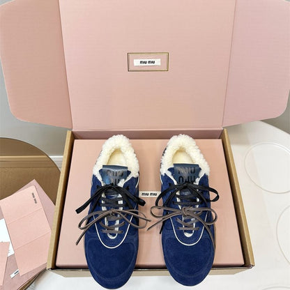 Miu Miu Plume Suede Sneakers