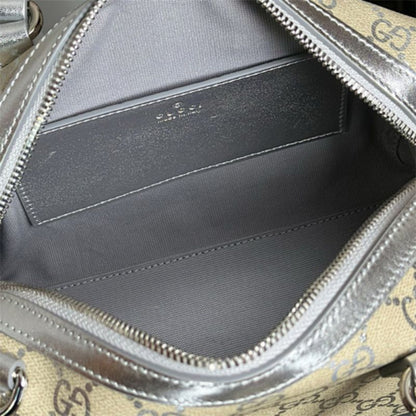 Gucci GG Emblem small Boston bag.