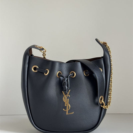 Saint Laurent Cassandre drawstring leather shoulder bag
