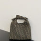 Fendi Mini Shopper bag in brown FF jacquard fabric.