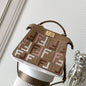 Fendi Peekaboo hand-woven brown leather ISeeU Small bag