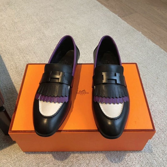 Hermès Royal Loafers in a striking multi-color black