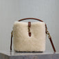 Saint Laurent Le 37 mini bucket bag in shearling