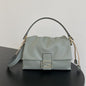 Fendi Mamma Baguette in a light grey