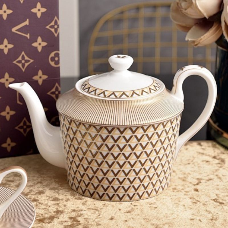 Louis Vuitton-inspired tea set.