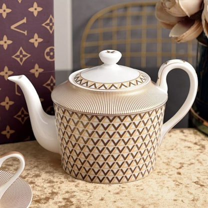 Louis Vuitton-inspired tea set.