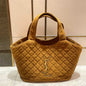 Saint Laurent  the Icare Baby in quilted suede bag.