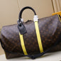 Louis Vuitton Keepall Bandoulière 50 in Monogram Macassar.