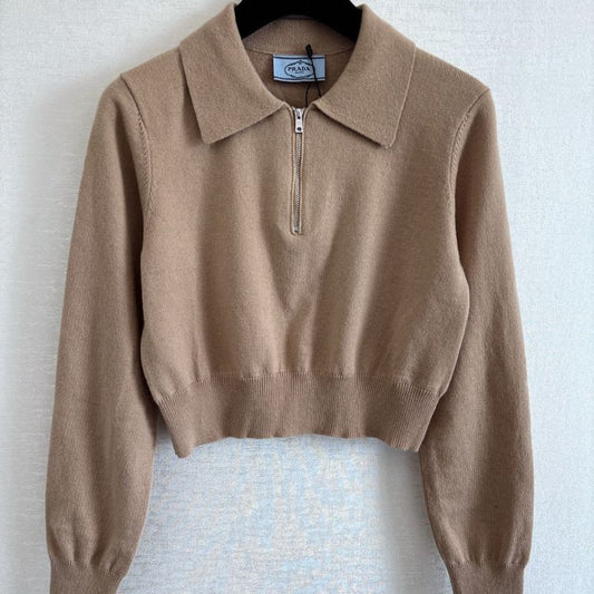Prada cropped polo sweater