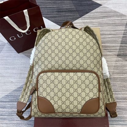 Gucci GG Emblem gold-tone hardware Medium Backpack