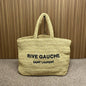 Saint Laurent Rive Gauche Tote Bag in crocheted raffia.