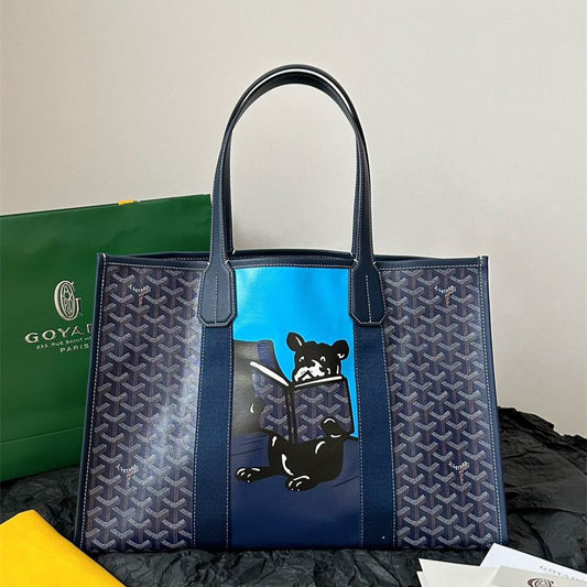 Goyard Villette MM tote bag in the navy blue
