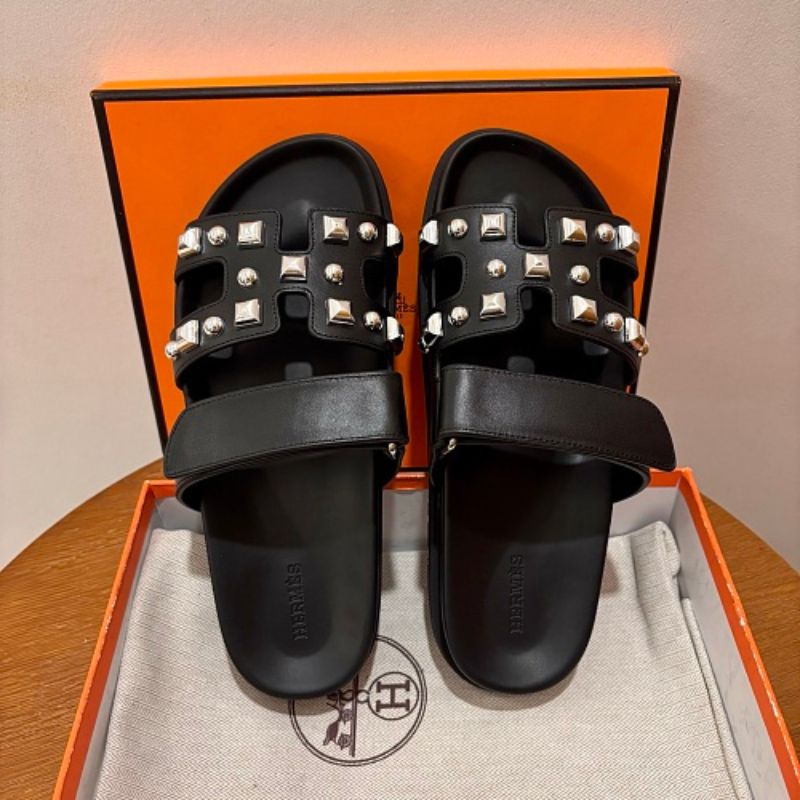 Hermès Chypre Sandals featuring a studded design