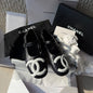 Chanel Quilted Interlocking CC Mary Jane Flats