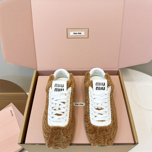 Miu Miu Plume Shearling Sneaker