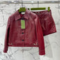 Gucci Leather Jacket with Horsebit  Gucci Leather Shorts,