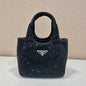 Prada Satin Mini-Bag with Synthetic Crystals in black
