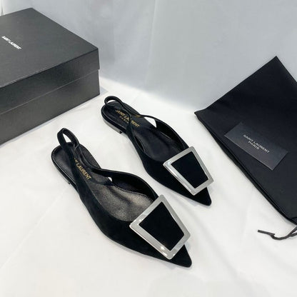 Saint Laurent Maxine sling-back ballerina flats.