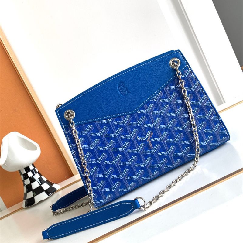 Goyard Rouette Structuré Mini Bag in a vibrant sky blue