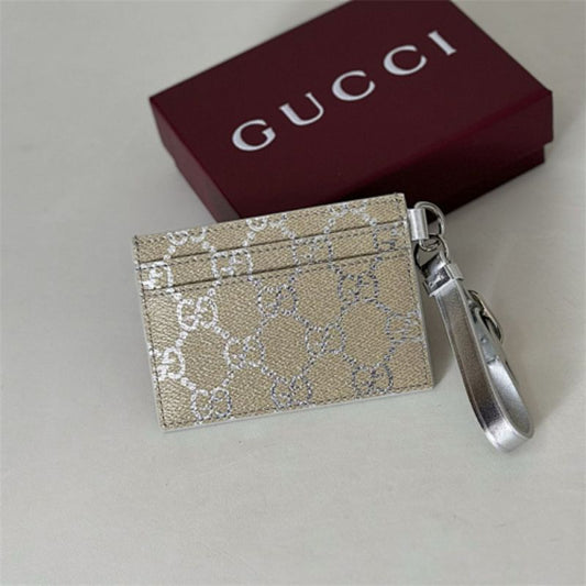 Gucci GG Emblem card case with strap