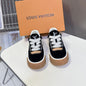 Louis Vuitton LV Skate Sneaker in the black and gum colorway.