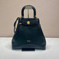 Prada Buckle Medium Leather Handbag
