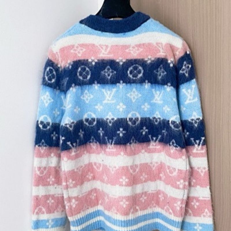 Louis Vuitton Striped Monogram Crewneck sweater.