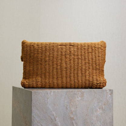 Saint Laurent Cassandre Envelope Pouch in Raffia