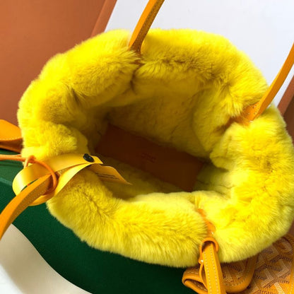 Goyard Anjou Mini tote bag in the vibrant yellow