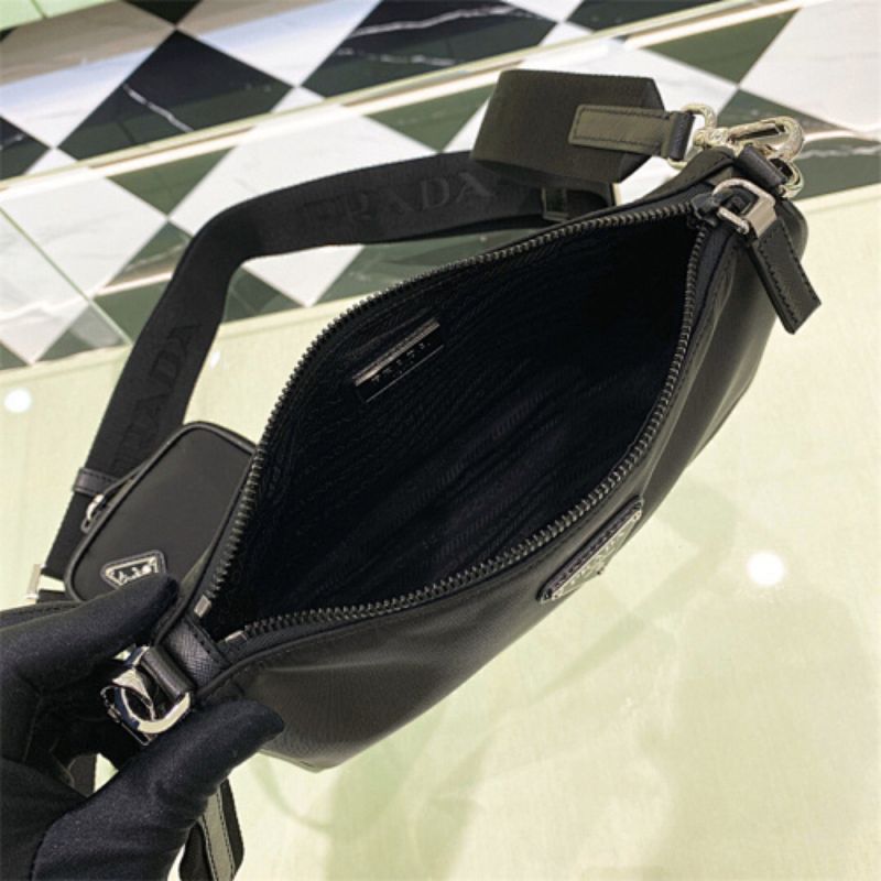 Prada Re-Nylon and Saffiano Leather Shoulder Bag,