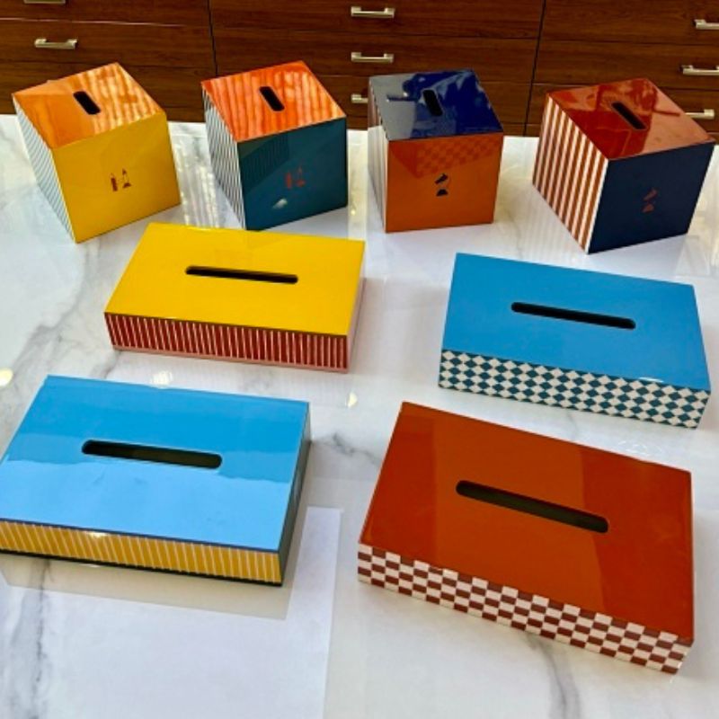 Hermès the Les Cabanes Tissue Box.