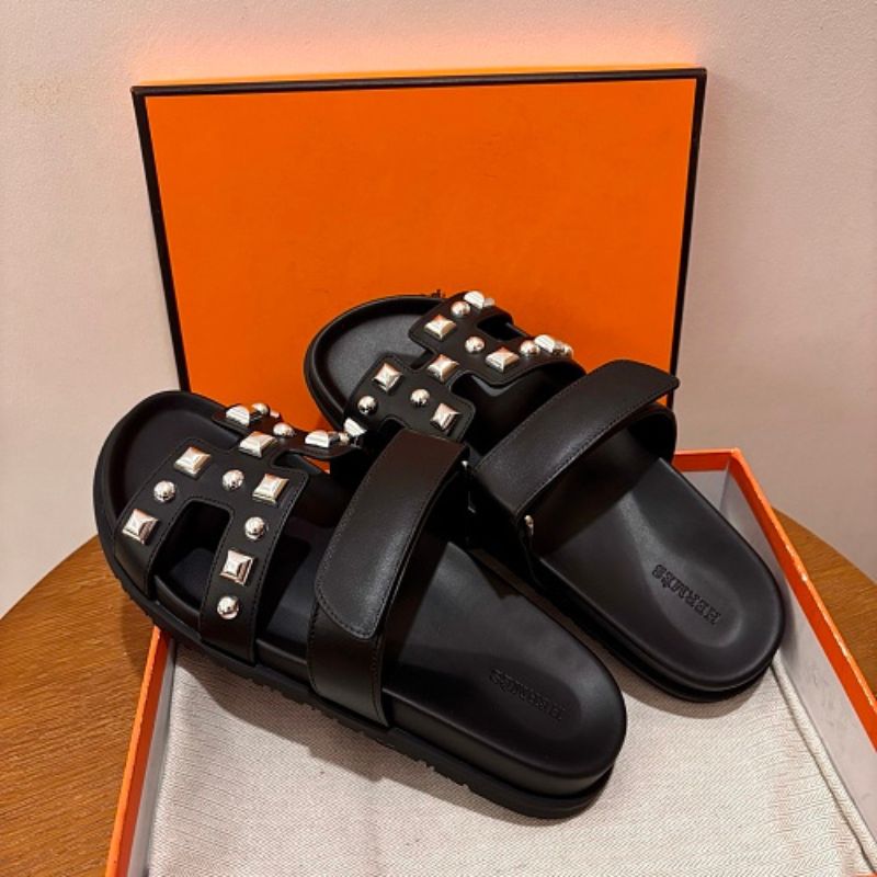 Hermès Chypre Sandals featuring a studded design
