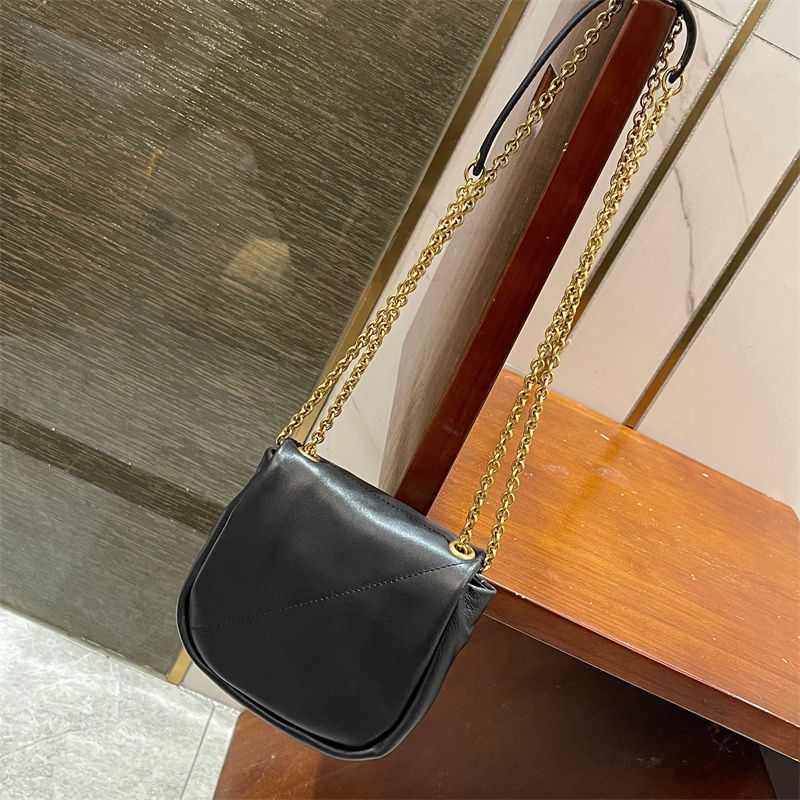 Saint Laurent Jamie 4.3 Nano Chain Bag in black leather.